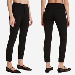 ATM Slim Cuffed Trouser Pants Women’s Size 0 Black Cropped‎ Stretch Ponte